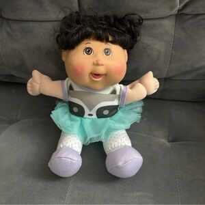 Cabbage Patch Kids with Raccoon Dress Sitting Doll Stuffed Animal